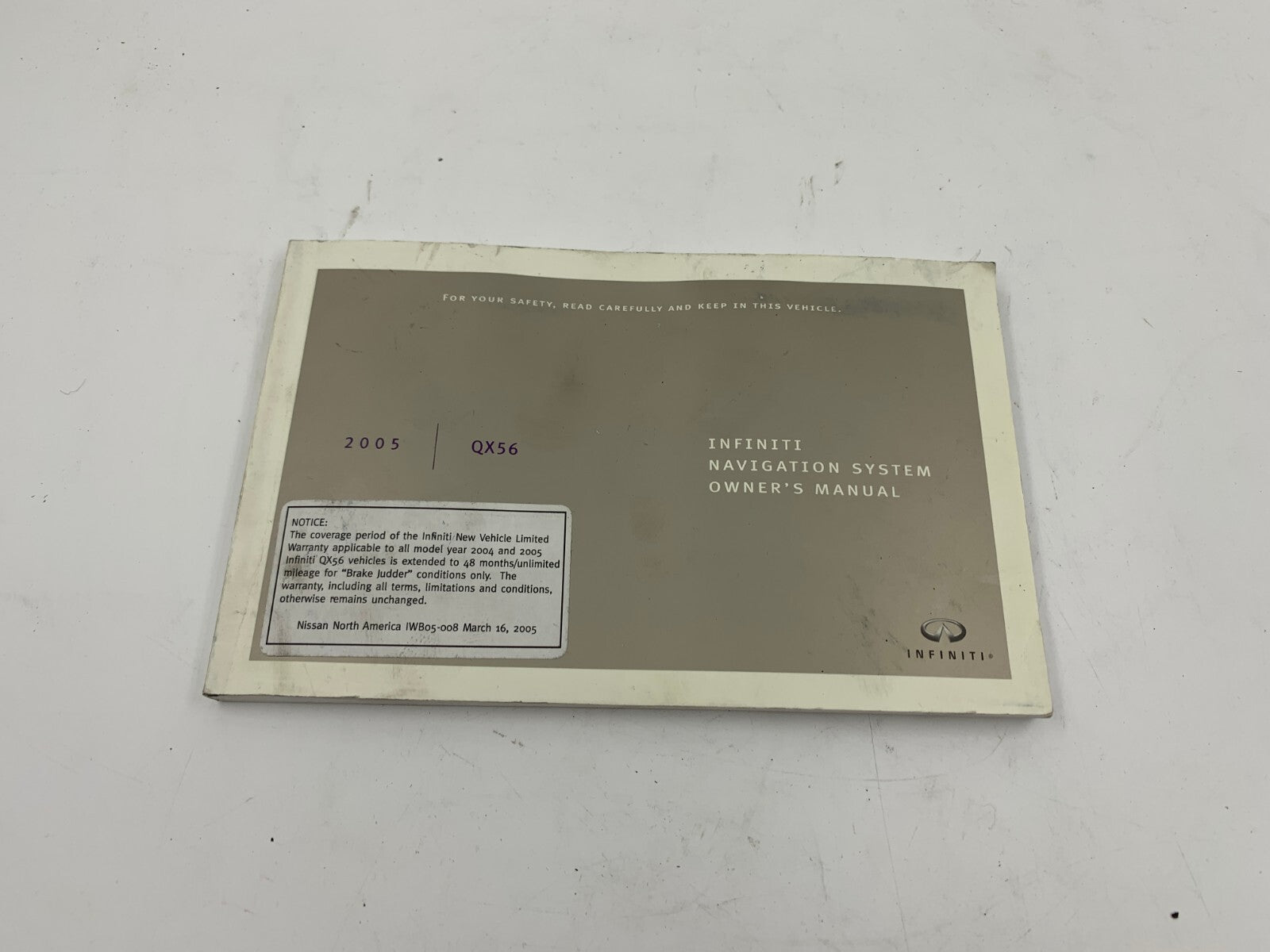 2005 Infiniti QX56 Owners Manual OEM A03B12057