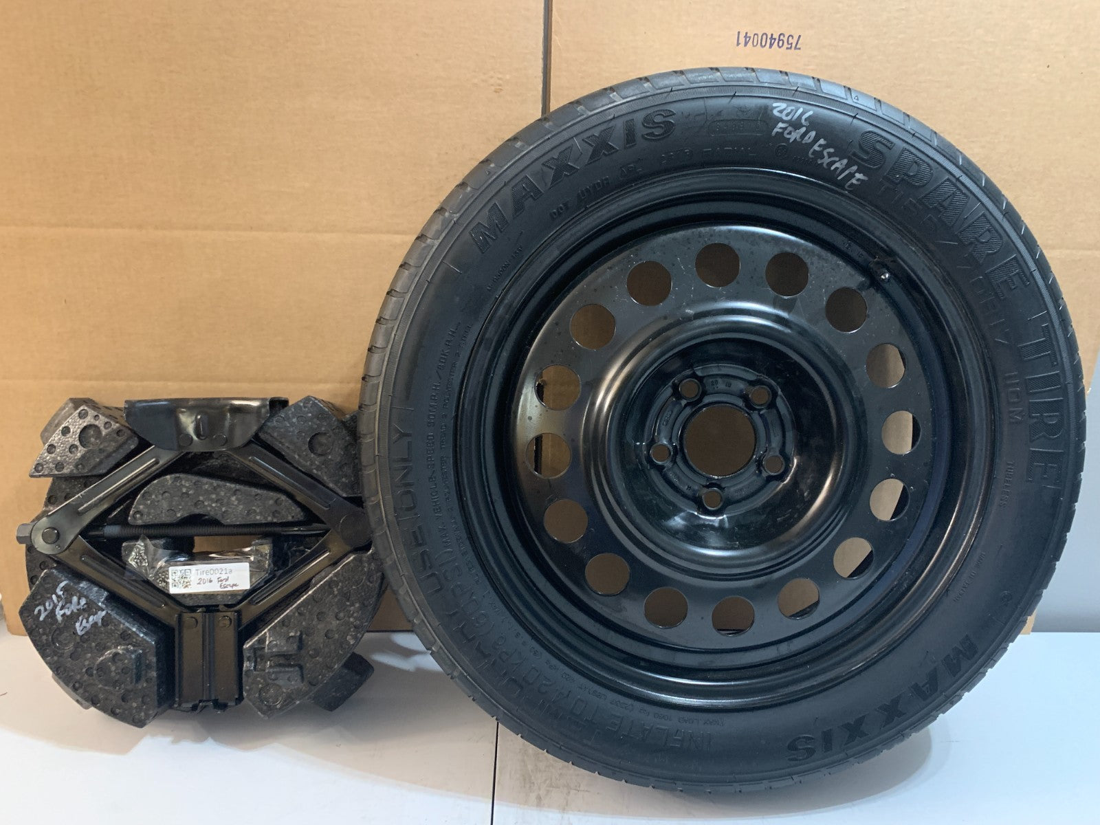 2013-2019 Ford Escape Spare Tire 17" Compact Donut with Jack Kit T155/70R17 OEM