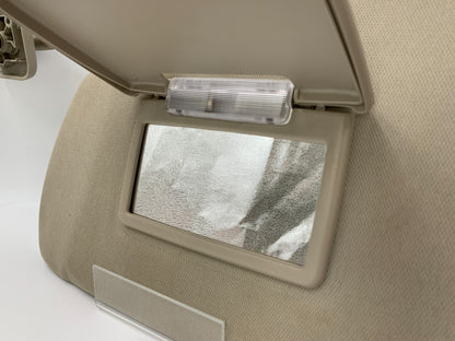 2009-2012 Ford Flex Driver Sun Visor Beige Illuminated OEM D01B54081