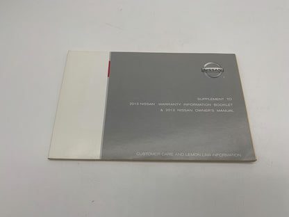 2013 Nissan Rogue Owners Manual Set with Case OEM