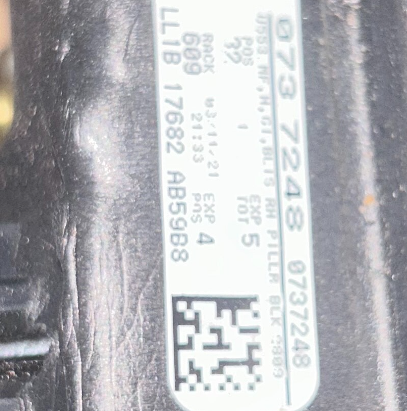 2021 Ford Expedition Passenger Side View Power Door Mirror Black BSA C03B67003