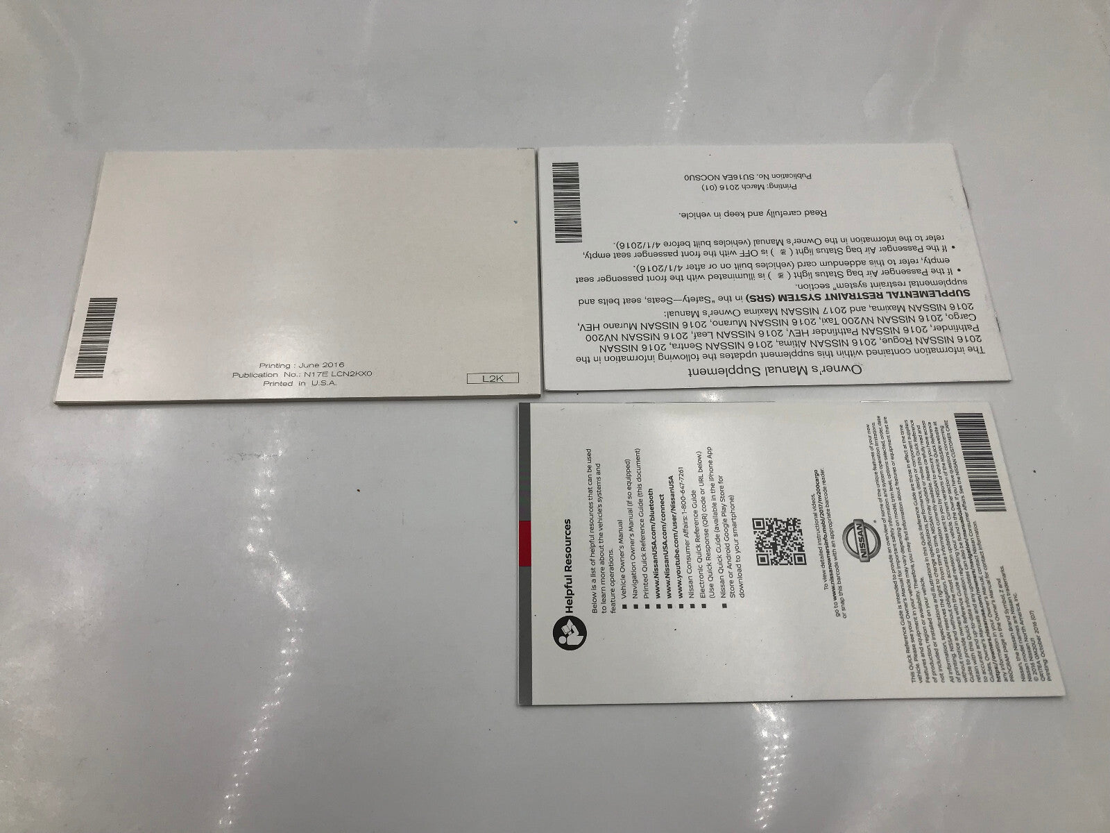 2017 Nissan NV200 Compact Cargo Owners Manual Set with Case OEM A01B35010