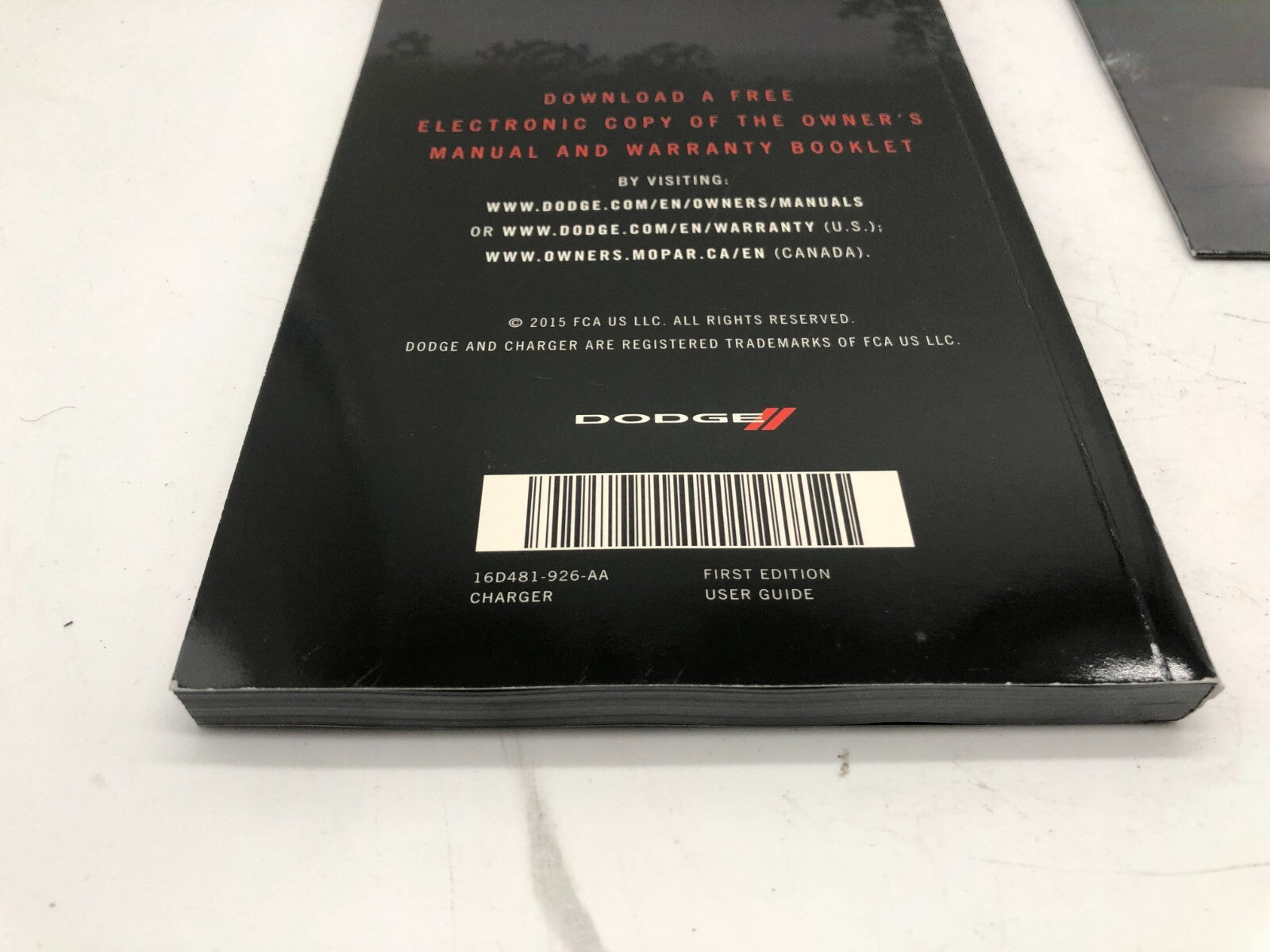 2016 Dodge Charger Owners Manual Set with Case OEM D02B24002