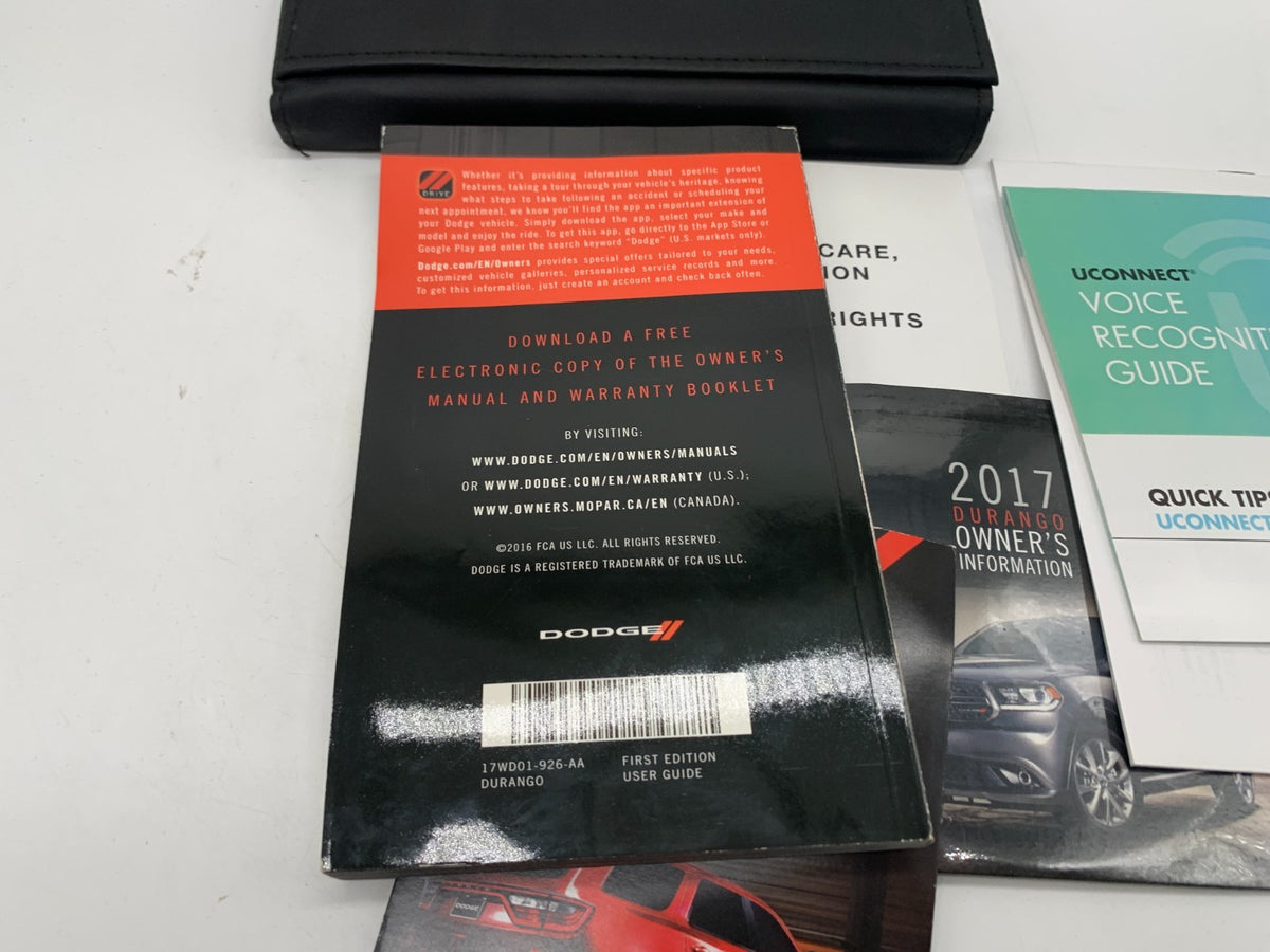 2017 Dodge Durango Owners Manual Set with Case OEM B03B44005