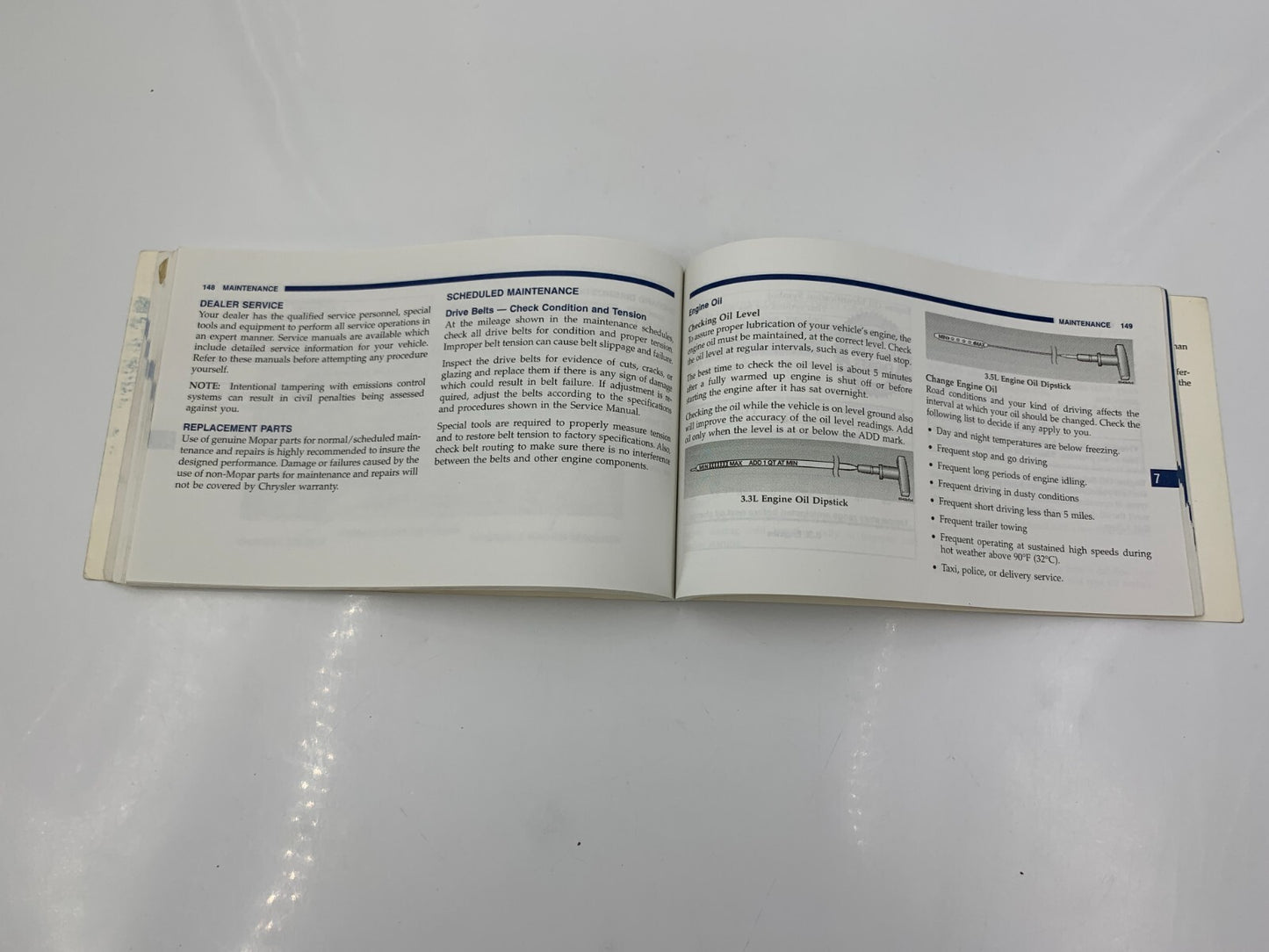 1997 Dodge Intrepid Owners Manual OEM D03B45083