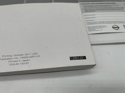 2012 Nissan Murano Owners Manual Set with Case OEM