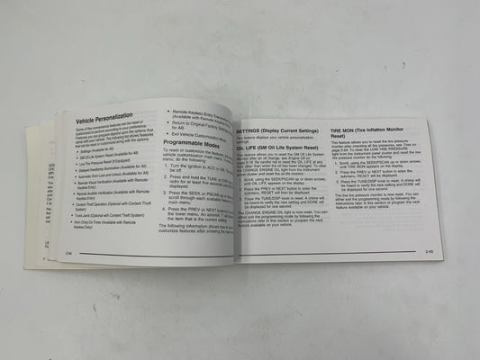 2004 Chevrolet Impala Owners Manual OEM D01B17056