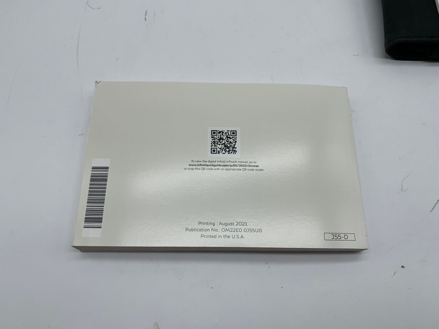 2022 Infiniti QX50 QX 50 Owners Manual Set with Case OEM D03B38007