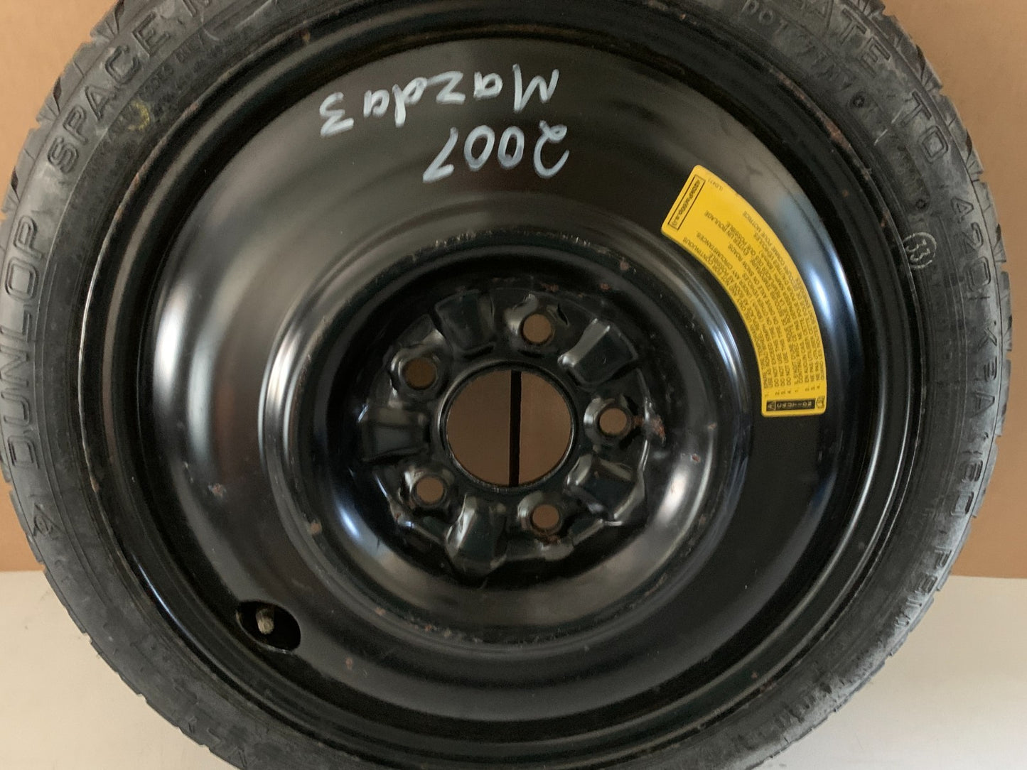 2004-2013 Mazda 3 Mazda3 16" Spare Tire Compact Donut T125/70D16