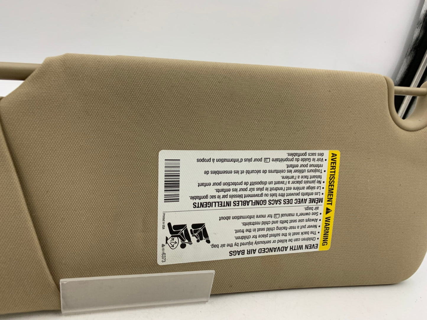 2006-2011 Buick Lucerne Passenger Sun Visor Brown Illuminated OEM B02B32032