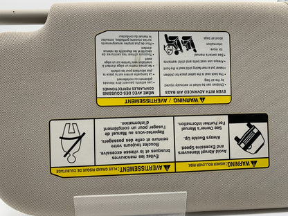 2014-2017 Nissan Rogue Passenger Sun Visor Gray with Illumination OEM