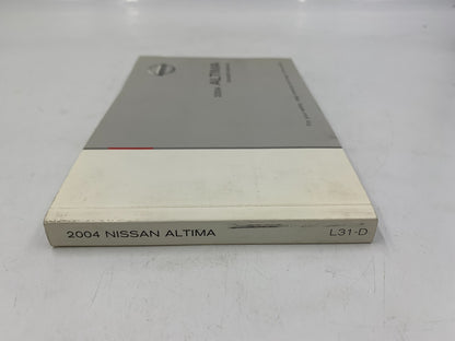 2004 Nissan Altima Owners Manual OEM D04B22033