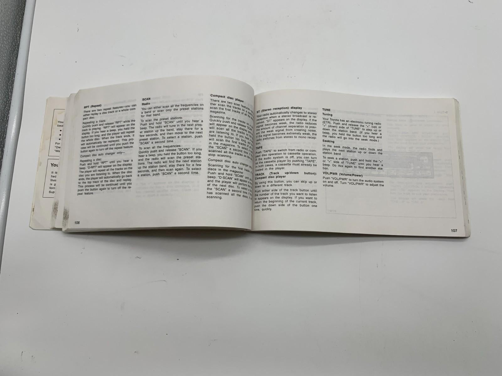 1998 Toyota Camry Owners Manual OEM C04B63001