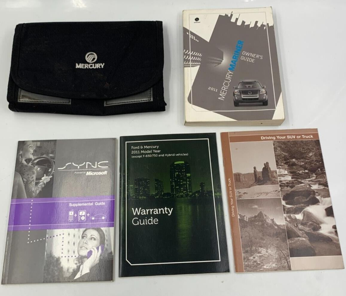 2011 Mercury Mariner Owners Manual Set with Case OEM C04B14029