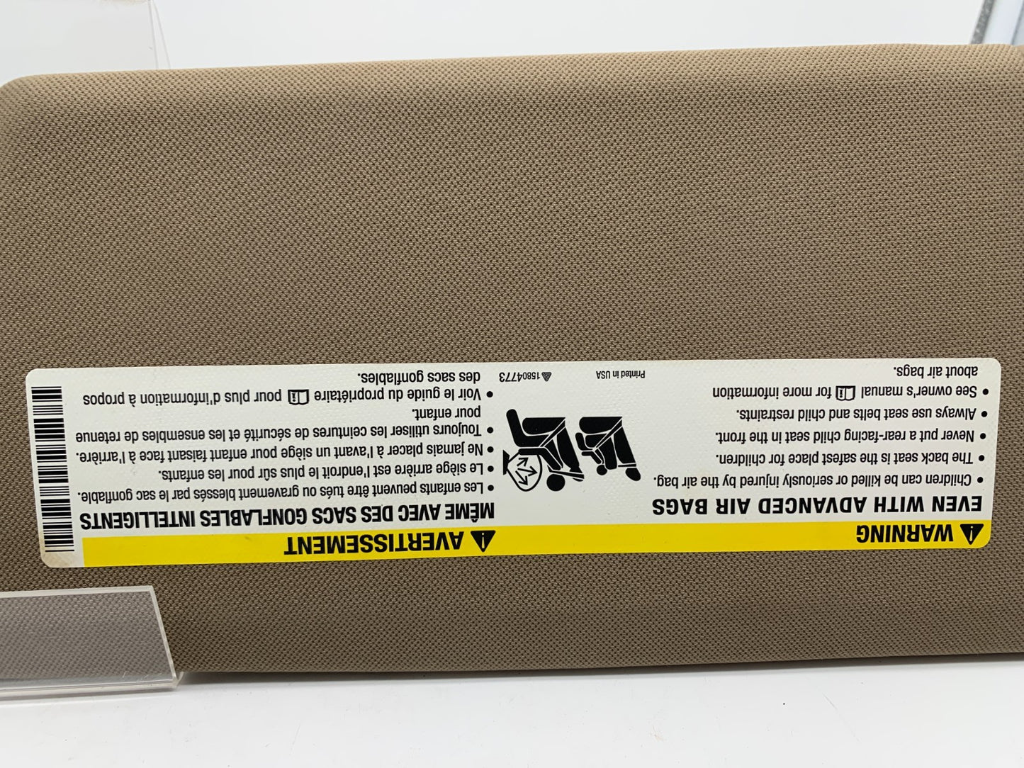 2004-2012 Chevrolet Malibu Passenger Sun Visor Brown OEM E02B38008