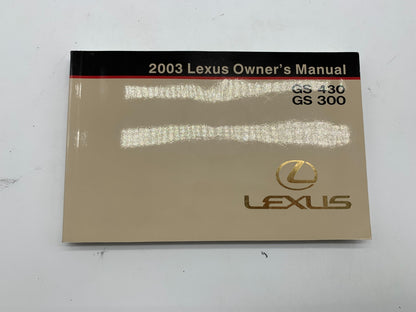 2003 Lexus GS430 GS300 Owners Manual Set with Case OEM B03B28035