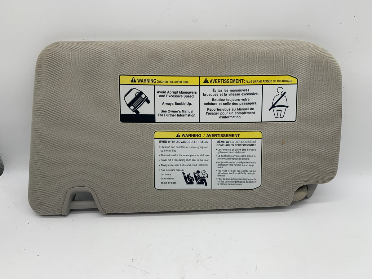 2014-2017 Nissan Rogue Passenger Sun Visor Gray Illuminated OEM A02B51078