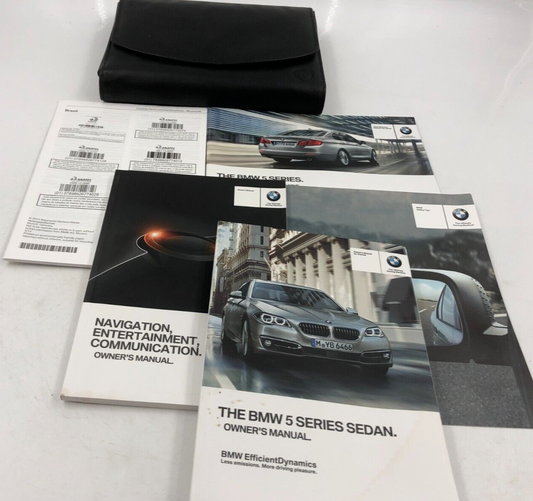 2014 BMW 5 Series Owners Manual Set with Case OEM B02B31043