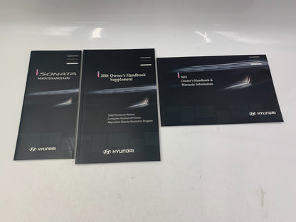 2011 Hyundai Sonata Owners Manual Set with Case OEM D04B60005