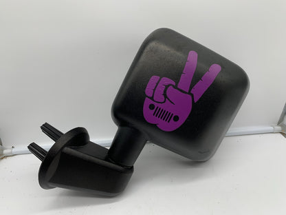 2015-2017 Jeep Wrangler Driver Side View Manual Door Mirror Black