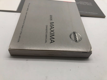 2005 Nissan Maxima Owners Manual Set with Case OEM B03B43002