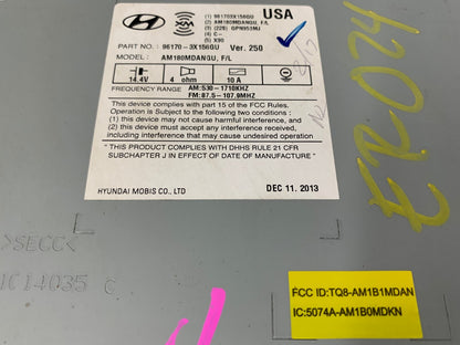 2014-2016 Hyundai Elantra AM FM CD Player Radio Receiver OEM B01B02040