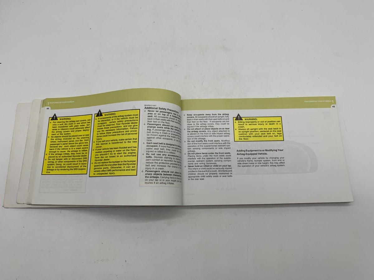 2005 Hyundai Santa Fe Owners Manual OEM A02B07024