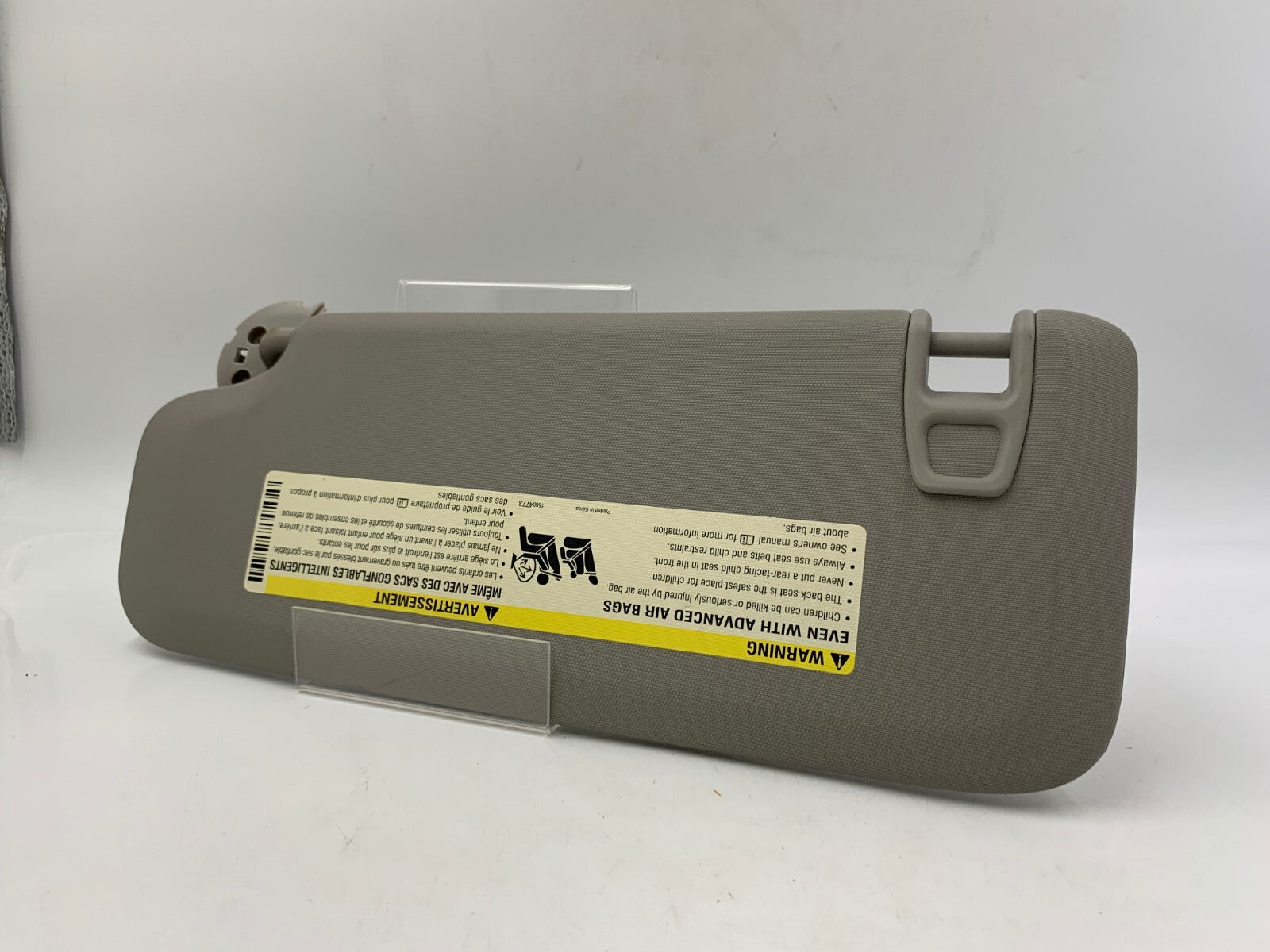2011-2016 Chevrolet Cruze Passenger Sun Visor Gray OEM A01B08035