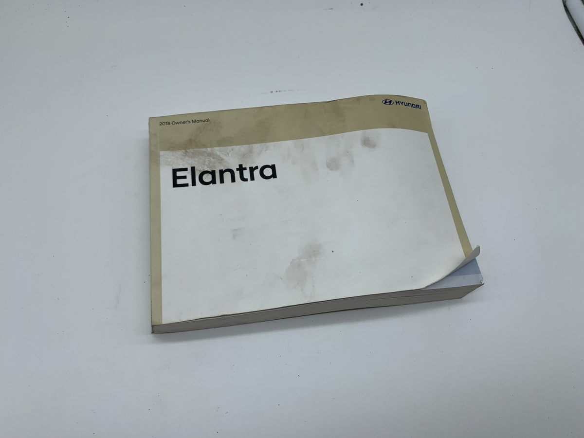 2018 Hyundai Elantra Owners Manual OEM B02B16009