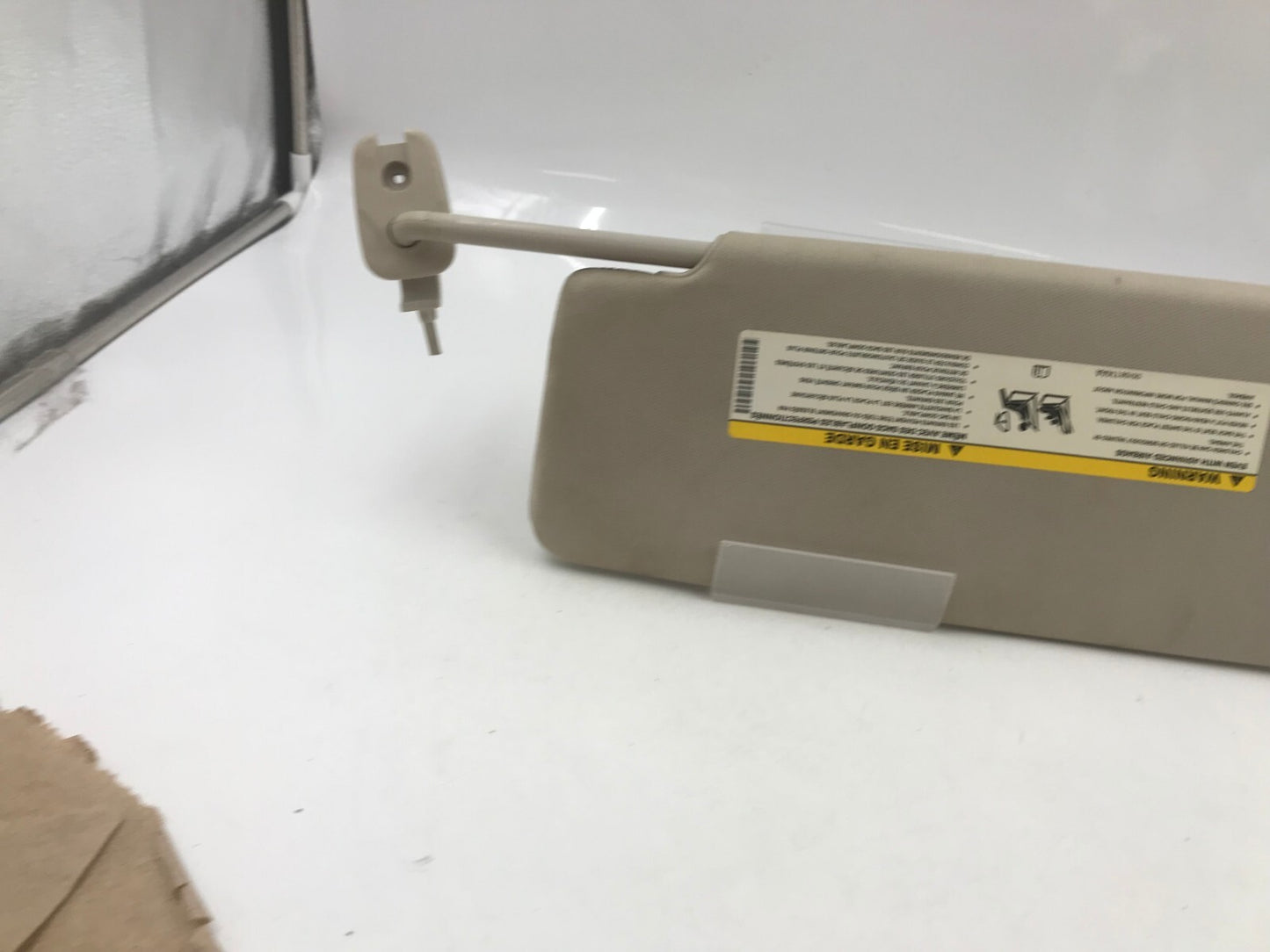 2015 Chrysler 200 Passenger Sun Visor Cream OEM A01B24016