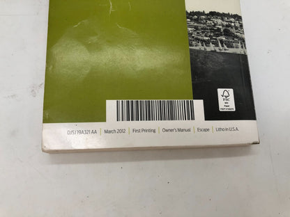 2013 Ford Escape Owners Manual Set with Case OEM B04B49059