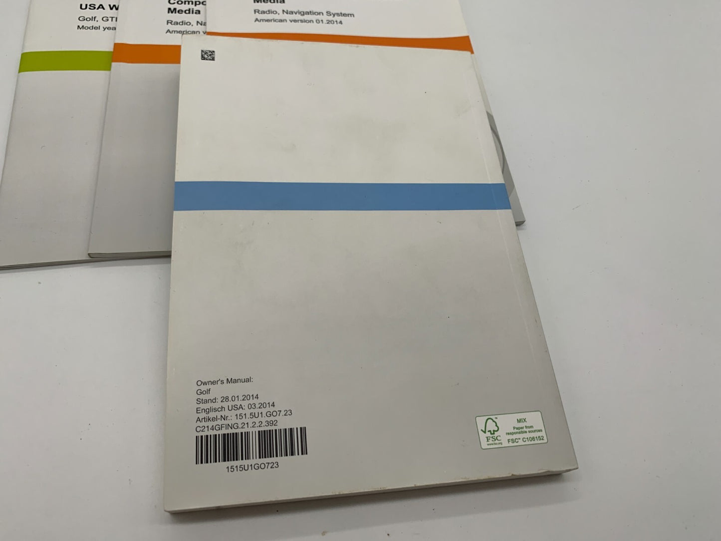 2015 Volkswagen Jetta Owners Manual Set with Case OEM D03B10002