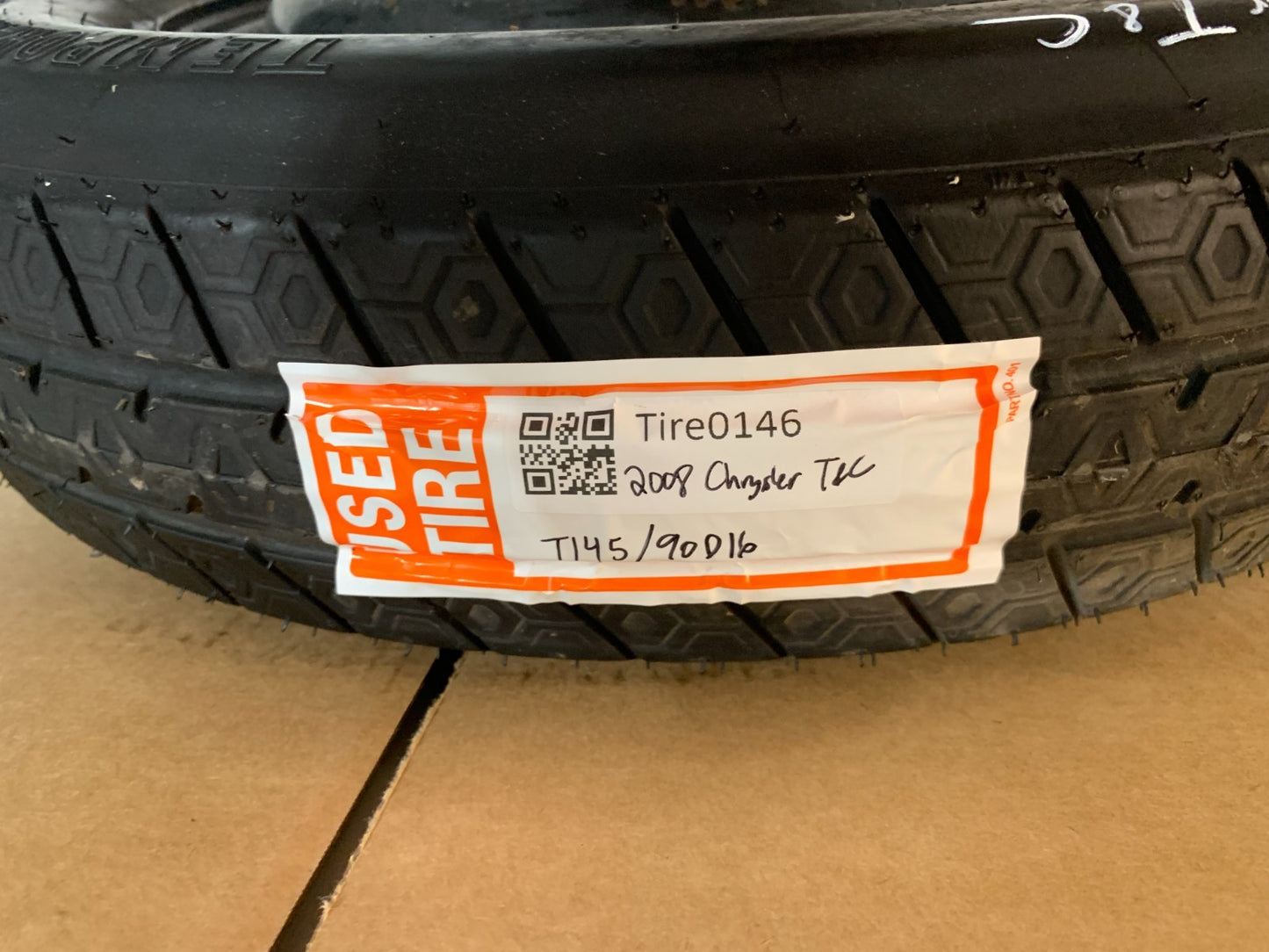 2008-2015 Chrysler Town & Country 16" Spare Tire Compact Donut T145/90D16 106M