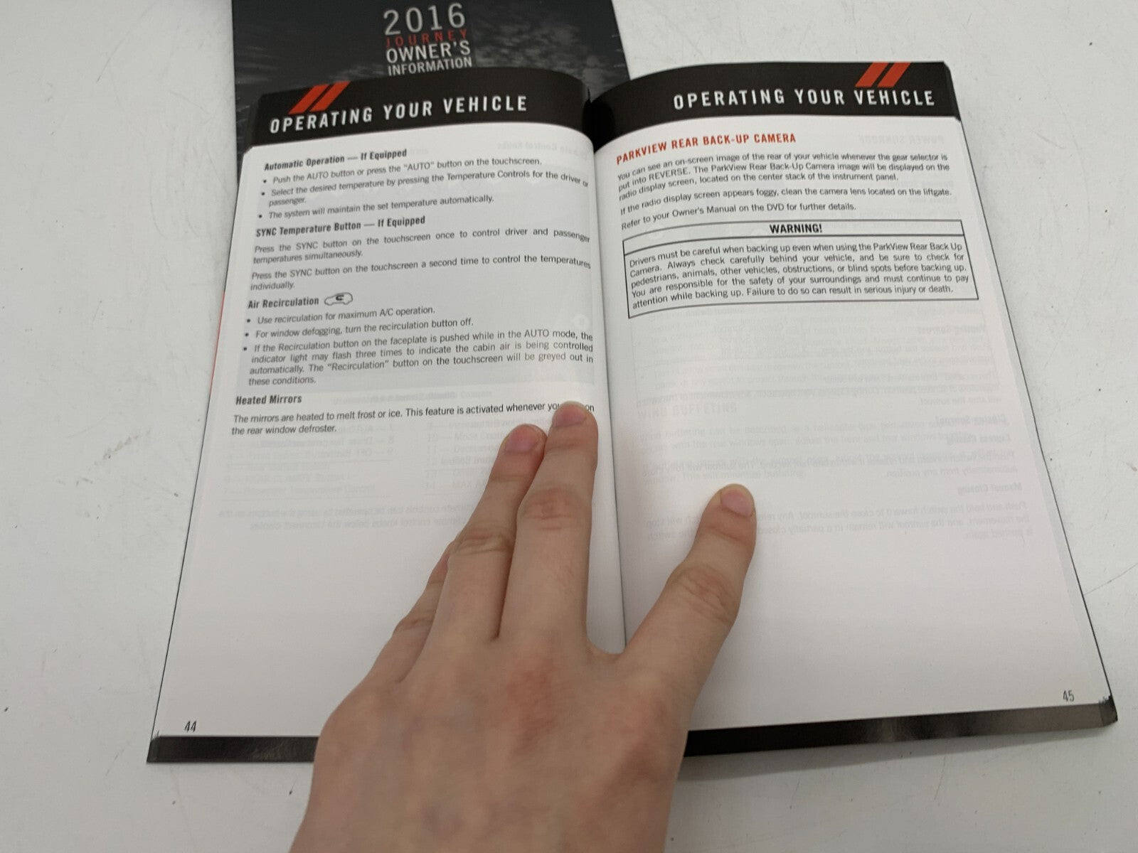 2016 Dodge Journey Owners Manual with Case OEM A03B47006