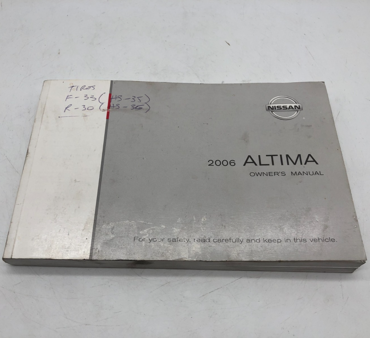 2006 Nissan Altima Owners Manual OEM R01B20006