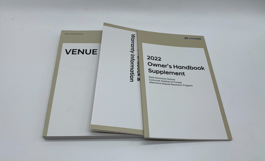 2022 Hyundai Venue Owners Manual Set OEM D02B15031