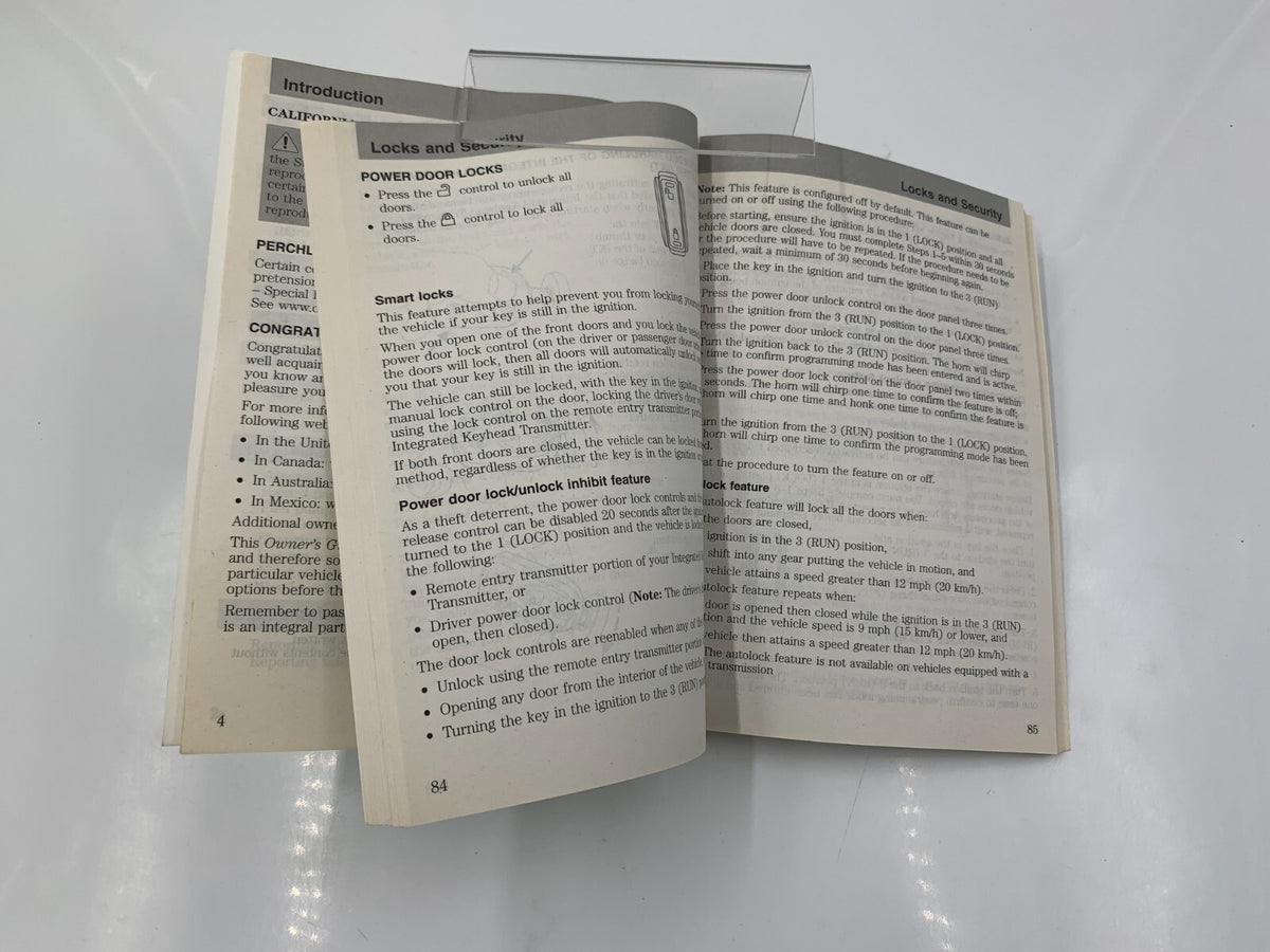 2007 Ford Fusion Owners Manual OEM A04B19057