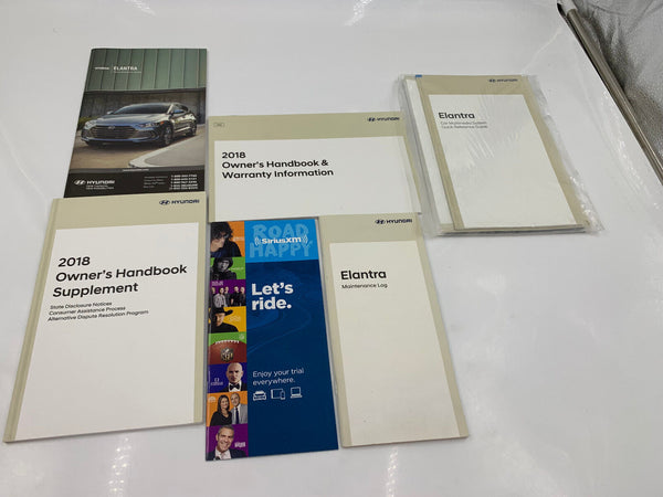 2018 Hyundai Elantra Owners Manual Handbook Set OEM H04B19015
