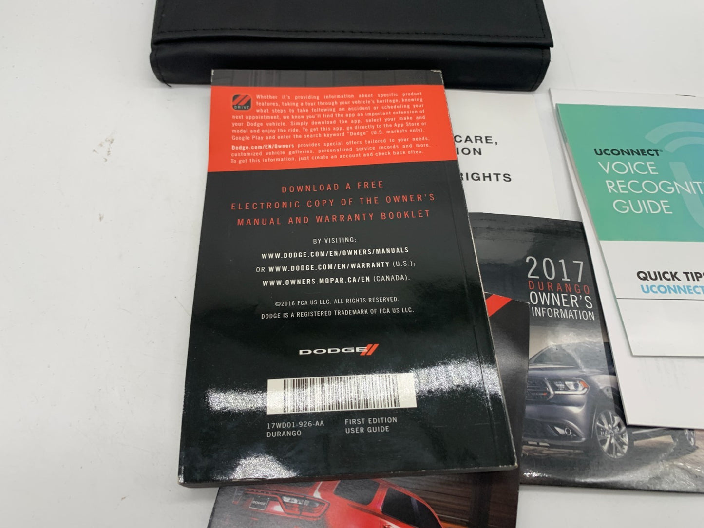 2017 Dodge Durango Owners Manual Set with Case OEM B03B44005