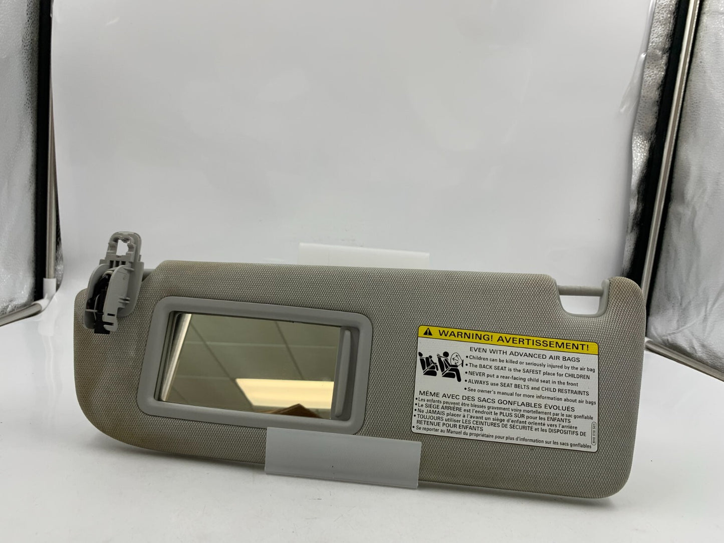 2013-2017 Audi A6 Driver Sun Visor Illuminated Gray OEM B04B34020