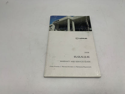 2008 Lexus IS250 IS350 IS 250 IS 350 Owners Manual Set with Case OEM R01B50021