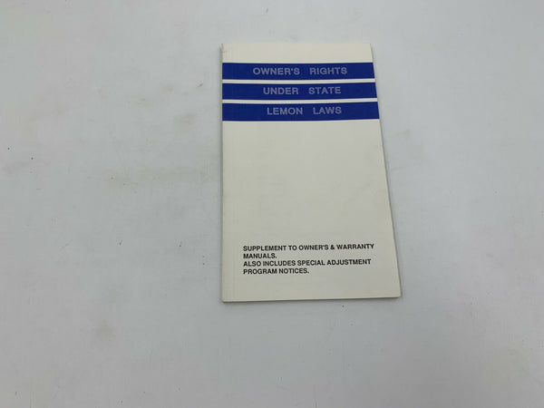 1998 RAM Pickup Owners Manual Set OEM G04B27007