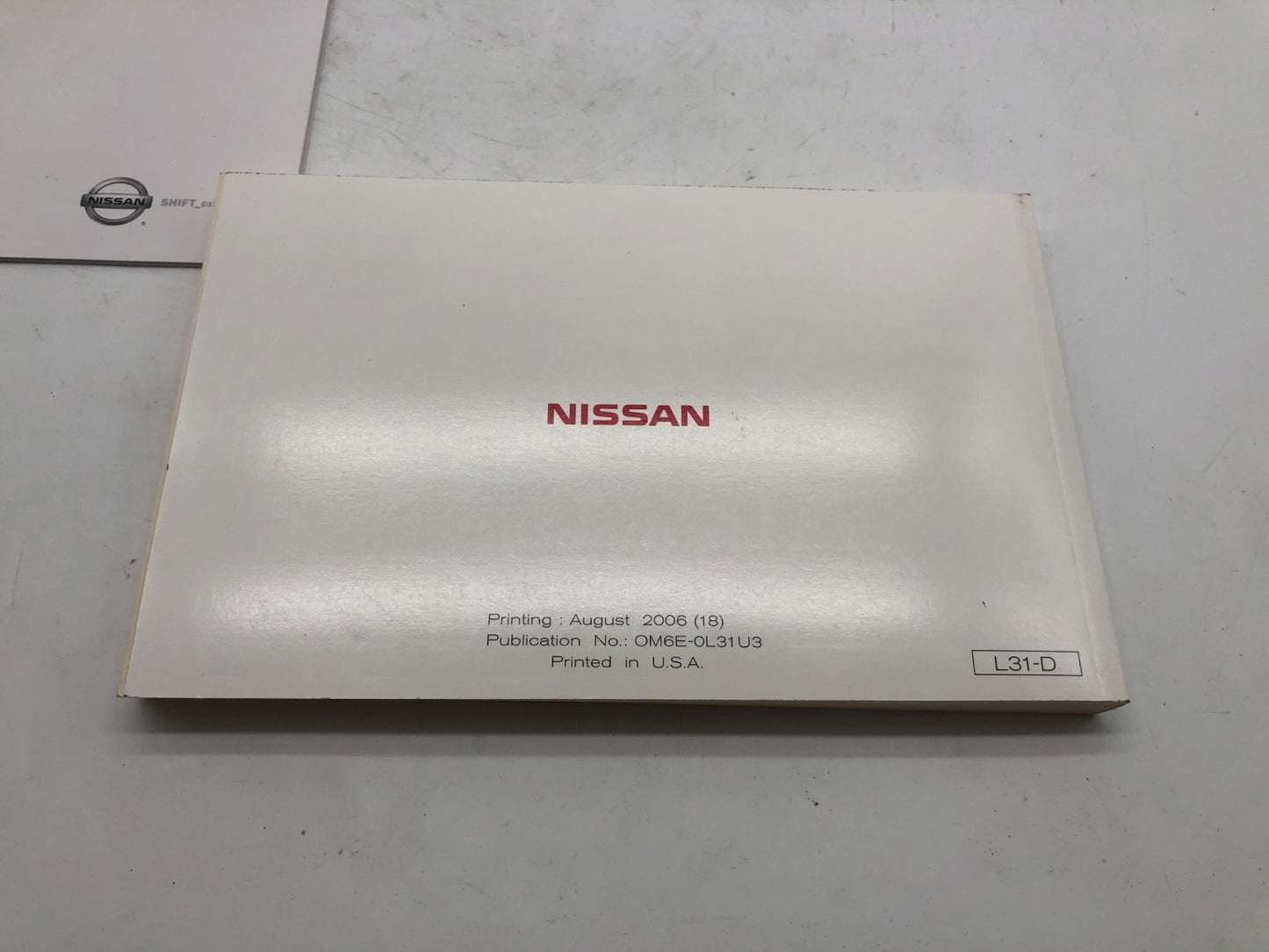 2006 Nissan Altima Owners Manual Set with Case OEM A01B05010