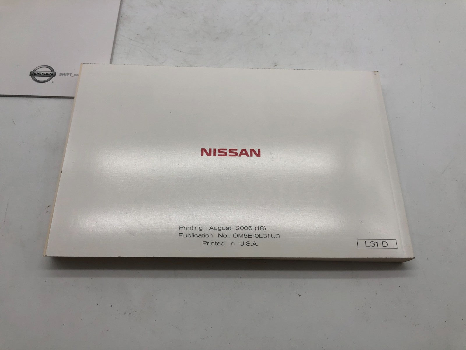 2006 Nissan Altima Owners Manual Set with Case OEM A01B05010