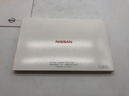 2006 Nissan Altima Owners Manual Set with Case OEM A01B05010
