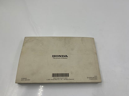 2002 Honda Accord Owners Manual OEM R01B21007