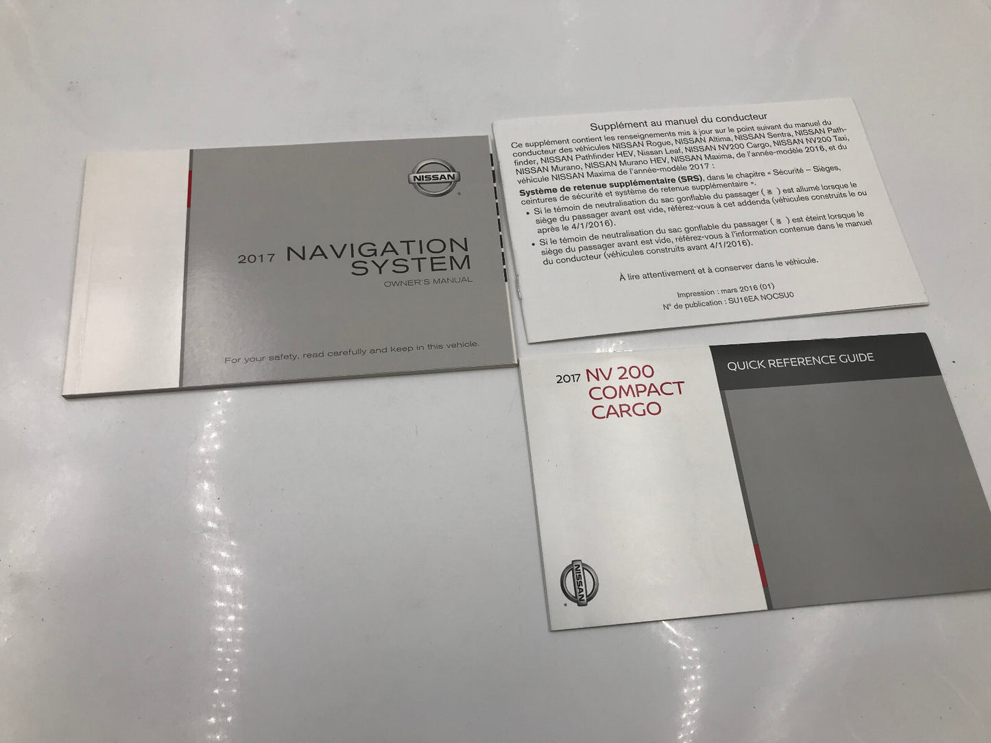 2017 Nissan NV200 Compact Cargo Owners Manual Set with Case OEM A01B35010