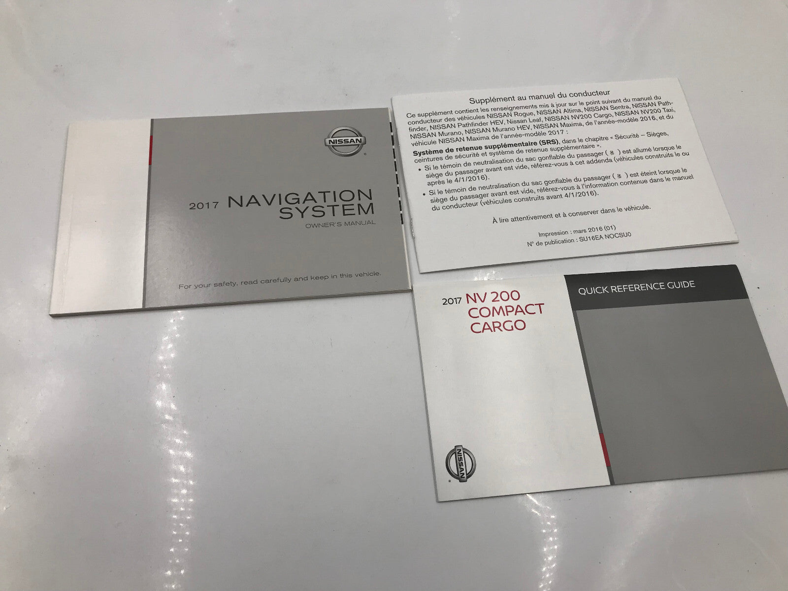 2017 Nissan NV200 Compact Cargo Owners Manual Set with Case OEM A01B35010