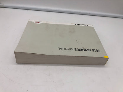 2016 Kia Sedona Owners Manual OEM A02B33005