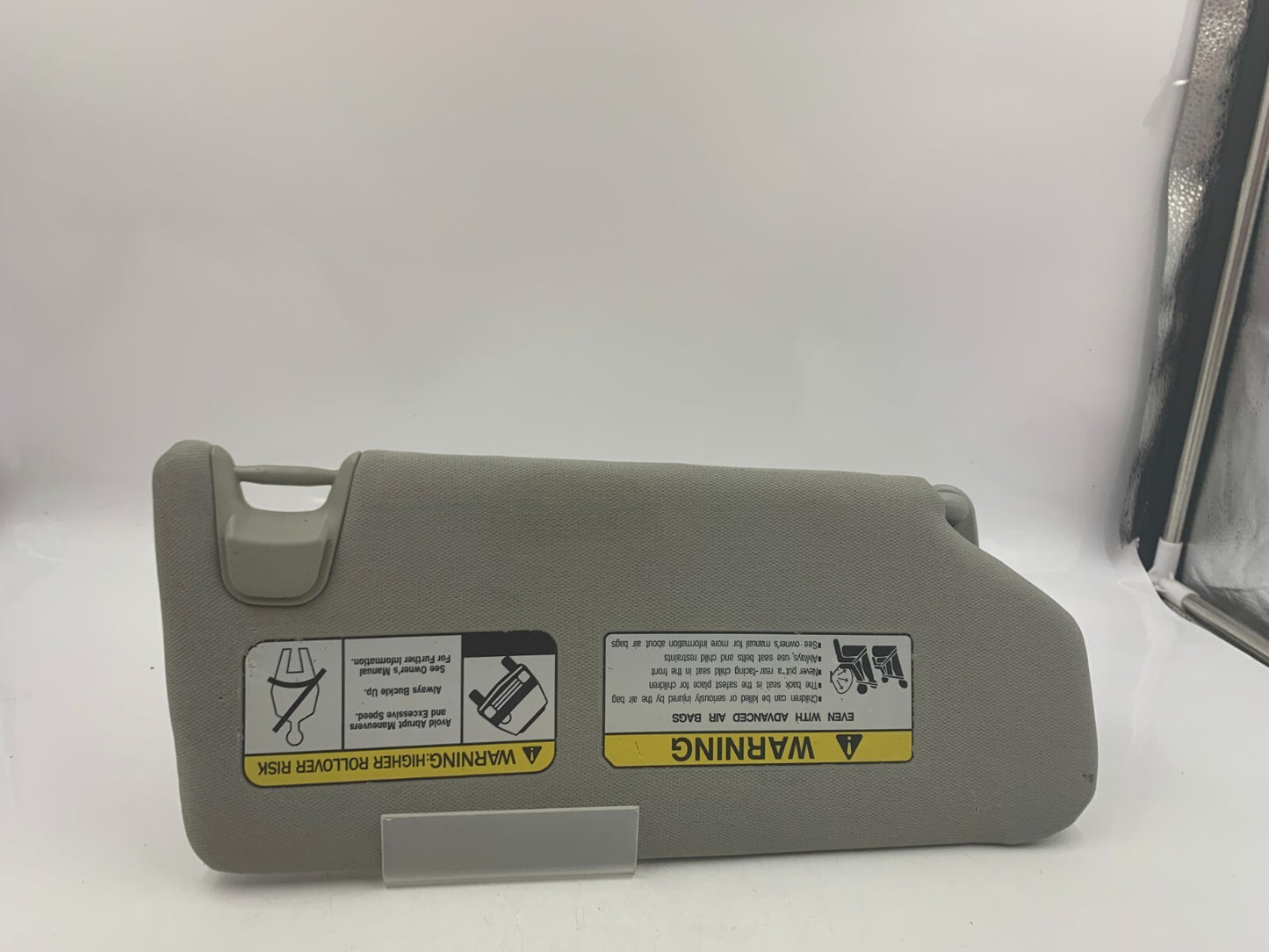 2012-2013 Mitsubishi Outlander Driver Sun Visor Gray Illumination OEM B02B15053